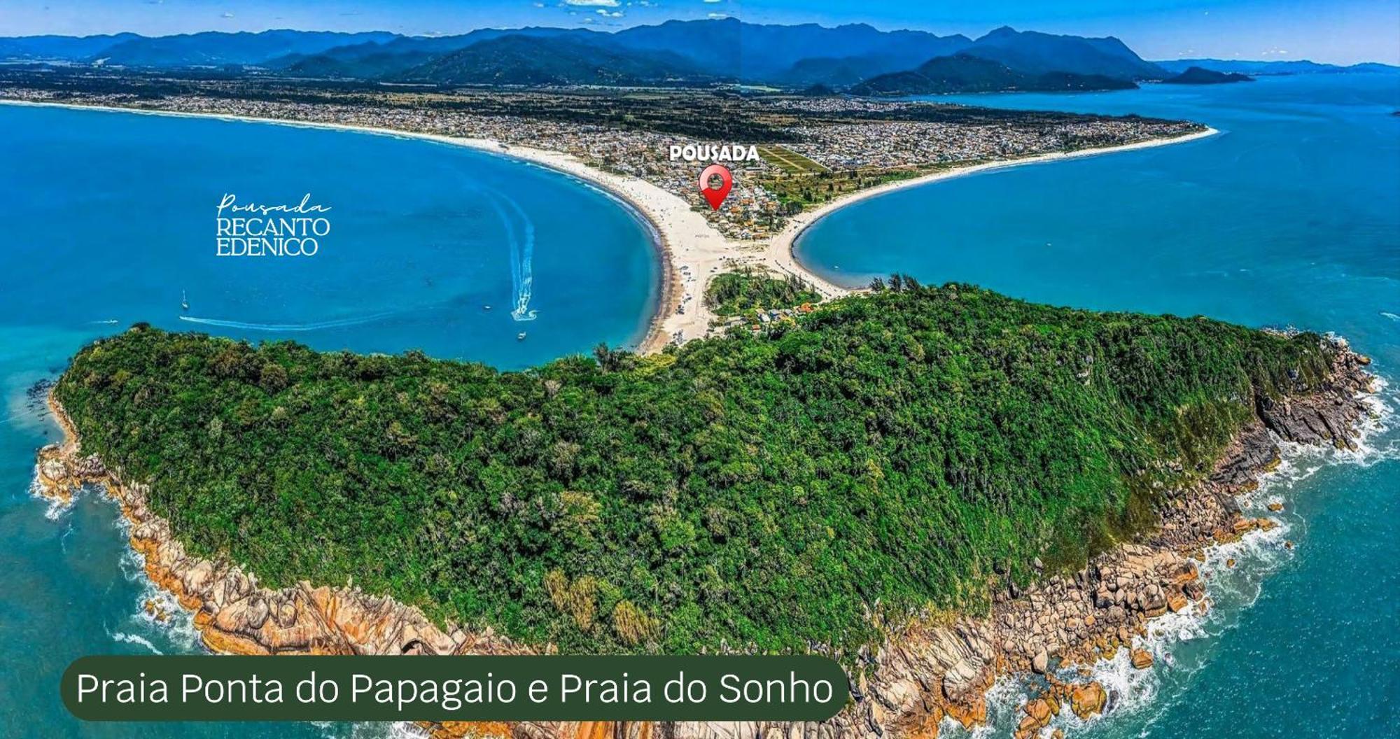 Pousada Recanto Edenico - A Beira Mar Da Praia Ponta Do Papagaio, Palhoca Sc Eksteriør billede